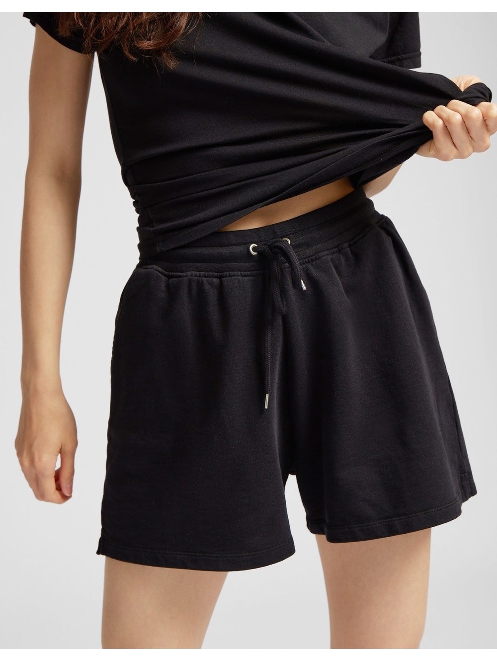 Colorful Standard Women Organic Lounge Sweatshorts Deep Black Size XS